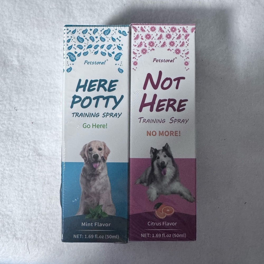Petstoral Here Potty and Not Here Training Spray Set - Mint and Citrus